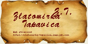 Zlatomirka Tapavica vizit kartica